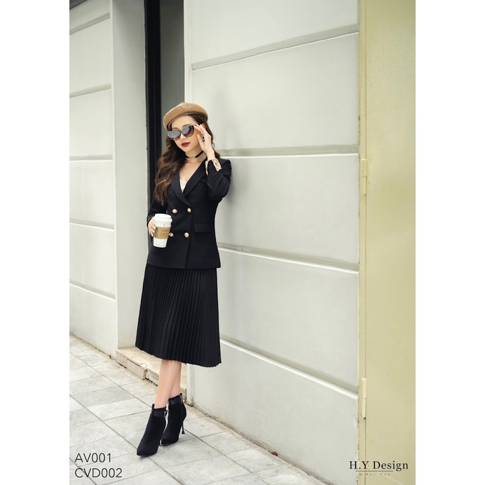 Áo vest pha tay đen - AV0012