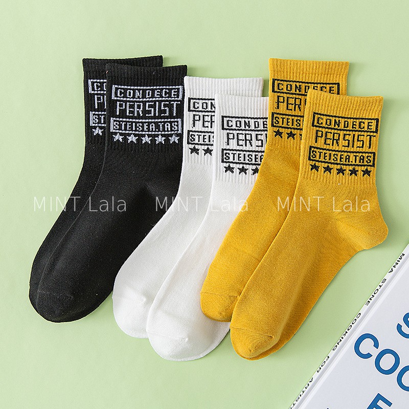 Vớ Nam Dài Trên Mắt Cá Chân In Chữ Phần Cổ Cực Chất