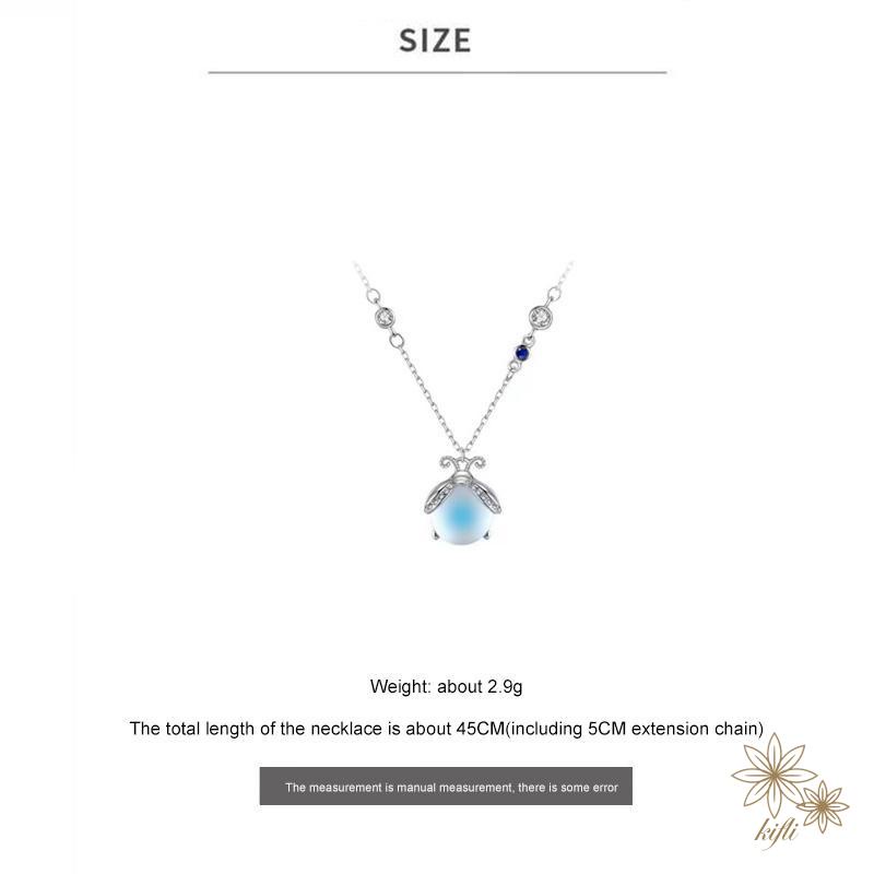 Vòng cổ Mặt Hình Bướm Đính Đá Mặt Trăng Thời Trang Cho Nữ