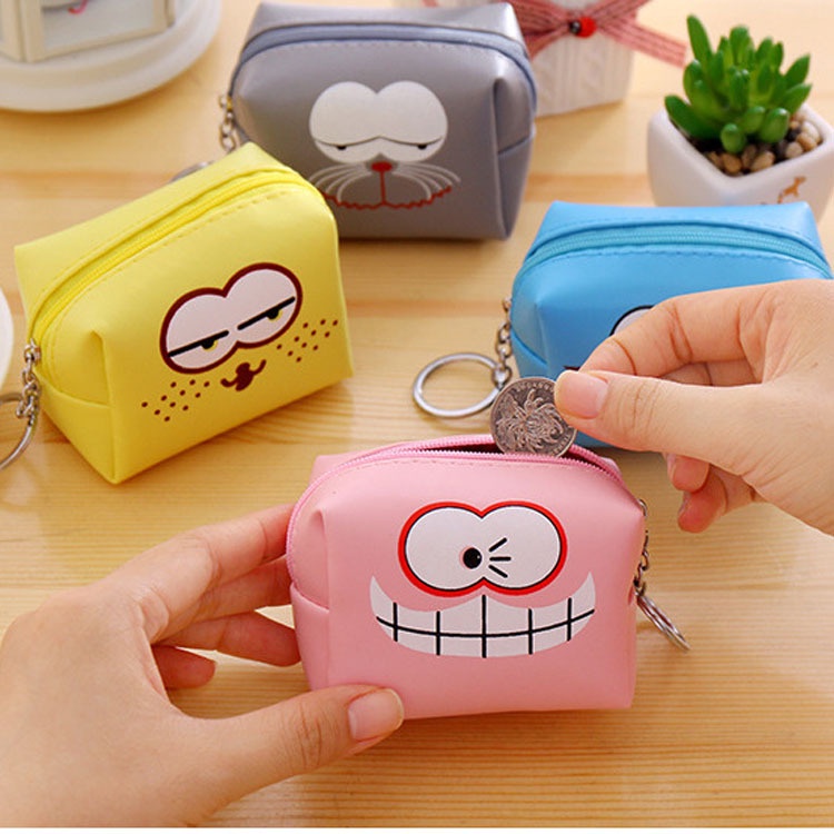Túi Da pu Vuông mini Họa Tiết Hoạt Hình Cho Nữ