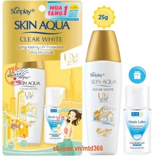 Sữa Chống Nắng 25G Sunplay Skin Aqua Clear White SPF50+, PA++++ Dưỡng Trắng  & Làm Mịn Da.