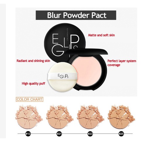 PHẤN PHỦ KIỀM DẦU EGLIPS Blur/Oil Cut/Glow Powder Pack Hàn Quốc