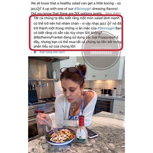 Sốt Salad ăn kiêng Skinny Girl