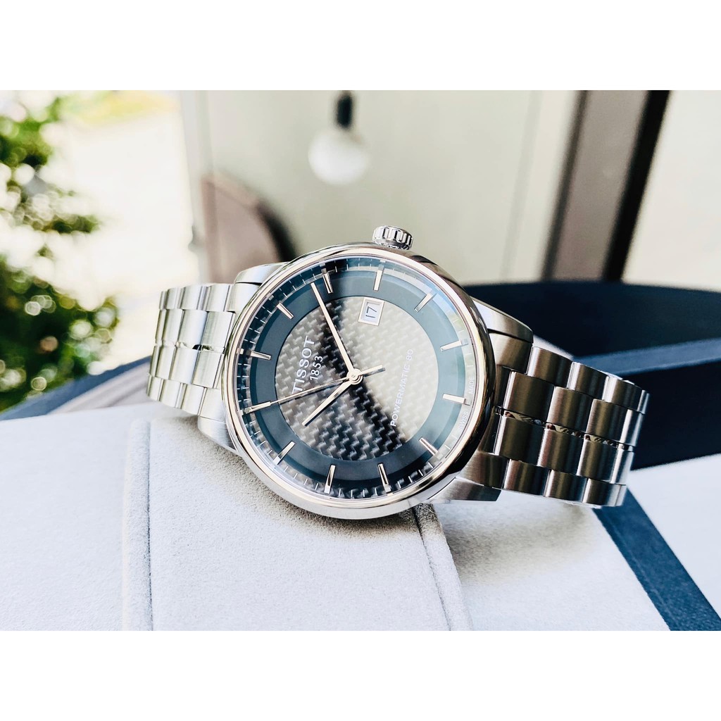 Đồng hồ nam Tissot Luxury Powermatic 80 Đen T086.407.11.201.02 - Mặt đen sang trọng
