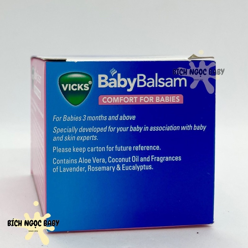 Dầu bôi ấm ngực Vick Baby Balsam Úc
