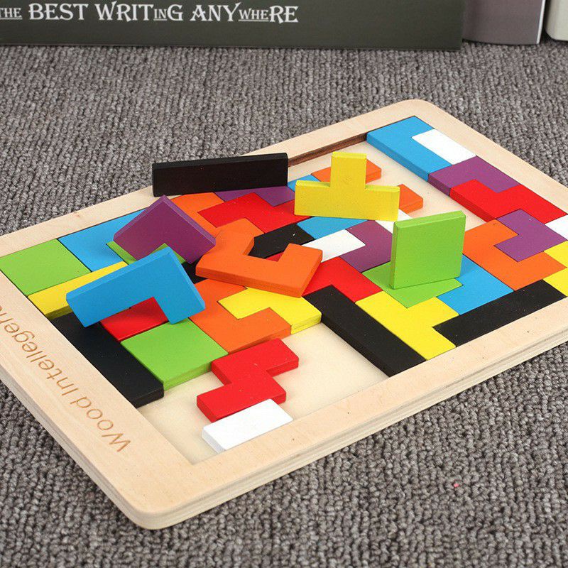Đồ Chơi Gỗ Xếp Hình Gỗ, Lắp Ráp Montessori Giúp Phát Triển Trí Tuệ Cho Bé