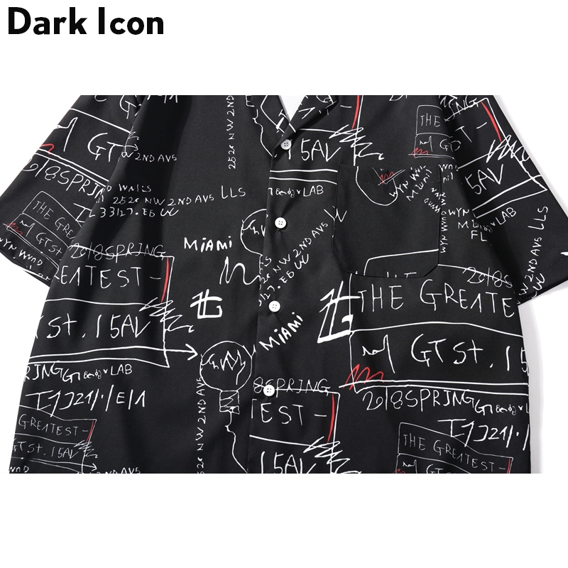 Áo sơ mi ngắn tay in họa tiết phong cách năng động trẻ trung cho nam