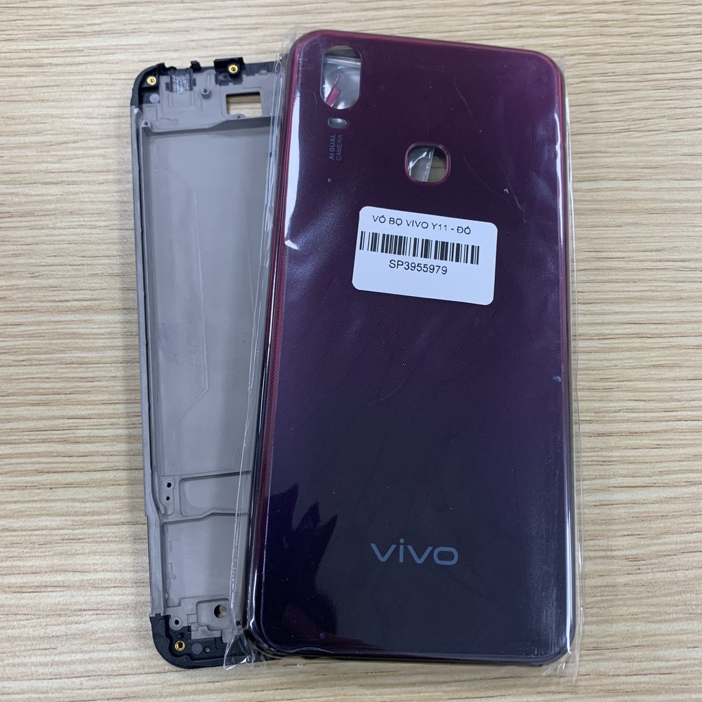 Bộ vỏ vivo Y11 - gồm lưng,sườn,phím,bộ kính camera