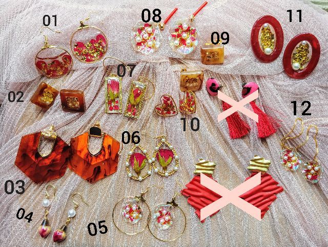 Bông Tai BST Màu Đỏ Red Jewellery- (hình tự chụp kèm video tự quay) - đẹp - độc - lạ