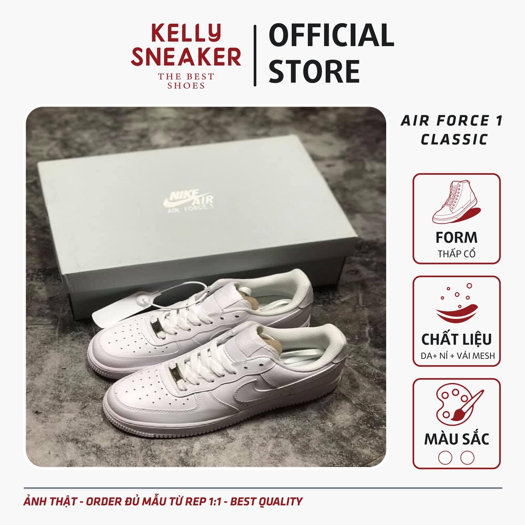 Giày Sneaker A F 1 Trắng Classic - Bản Tiêu Chuẩn