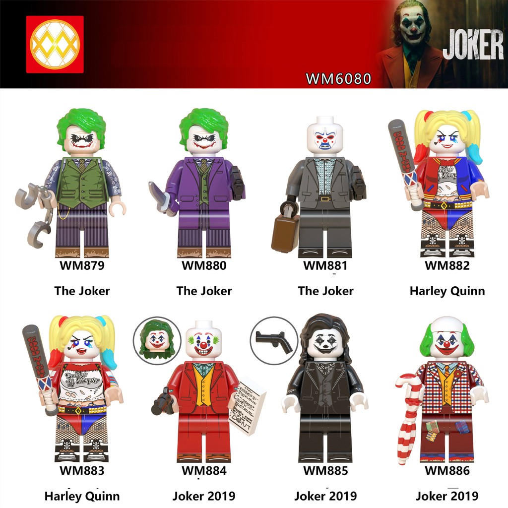 Minifigures Các Mẫu Nhân Vật Joker Harley Quinn Marvel DC Mẫu Mới Ra WM6080