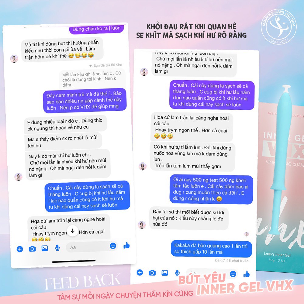 Vĩnh Hồng Xuân bút yêu chăm sóc phụ khoa inner gel Slimming Care