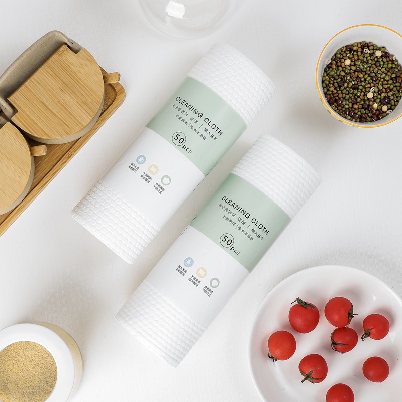 Khăn lau sạch chén đĩa bằng vải không dệt dày chống nước và dầu giặt được dùng 1 lần