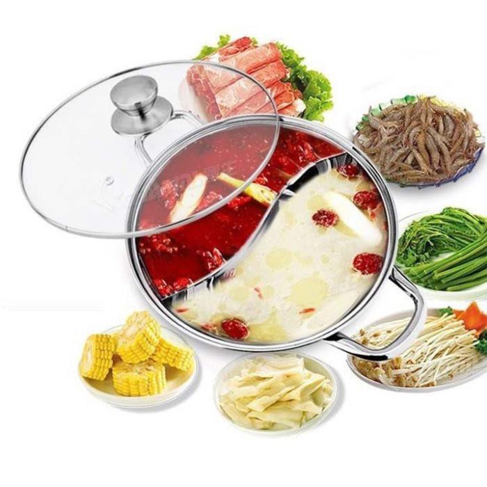 Nồi Lẩu 2 ngăn INOX
