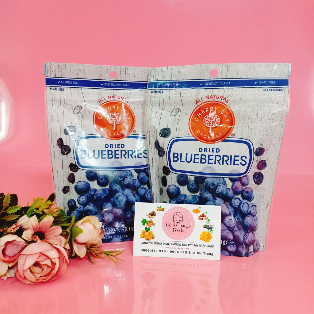 Việt Quất Xanh Sấy Khô Cherry Bay Orchards Dried Blueberries (170.1g)