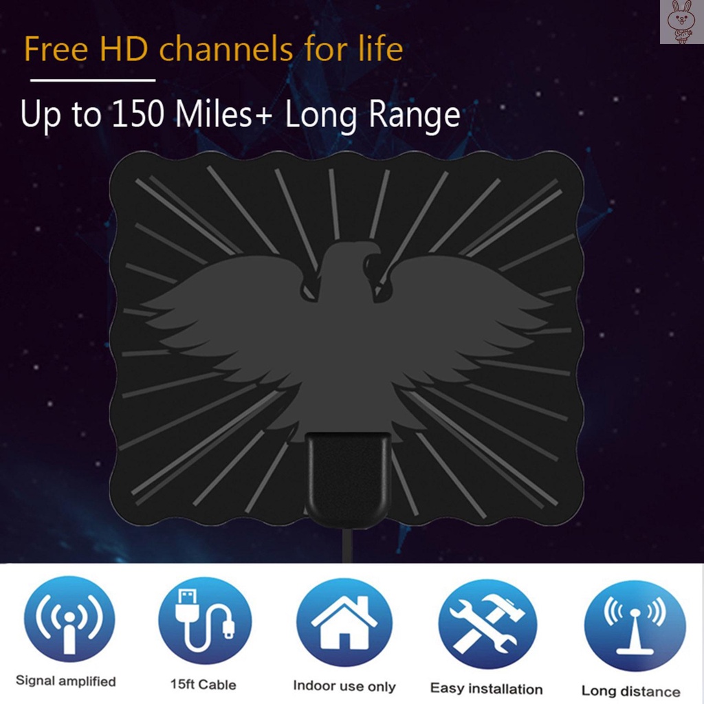 Ăng ten kỹ thuật số 25db Hdtv Dtv 150 Dặm chất lượng cao | BigBuy360 - bigbuy360.vn
