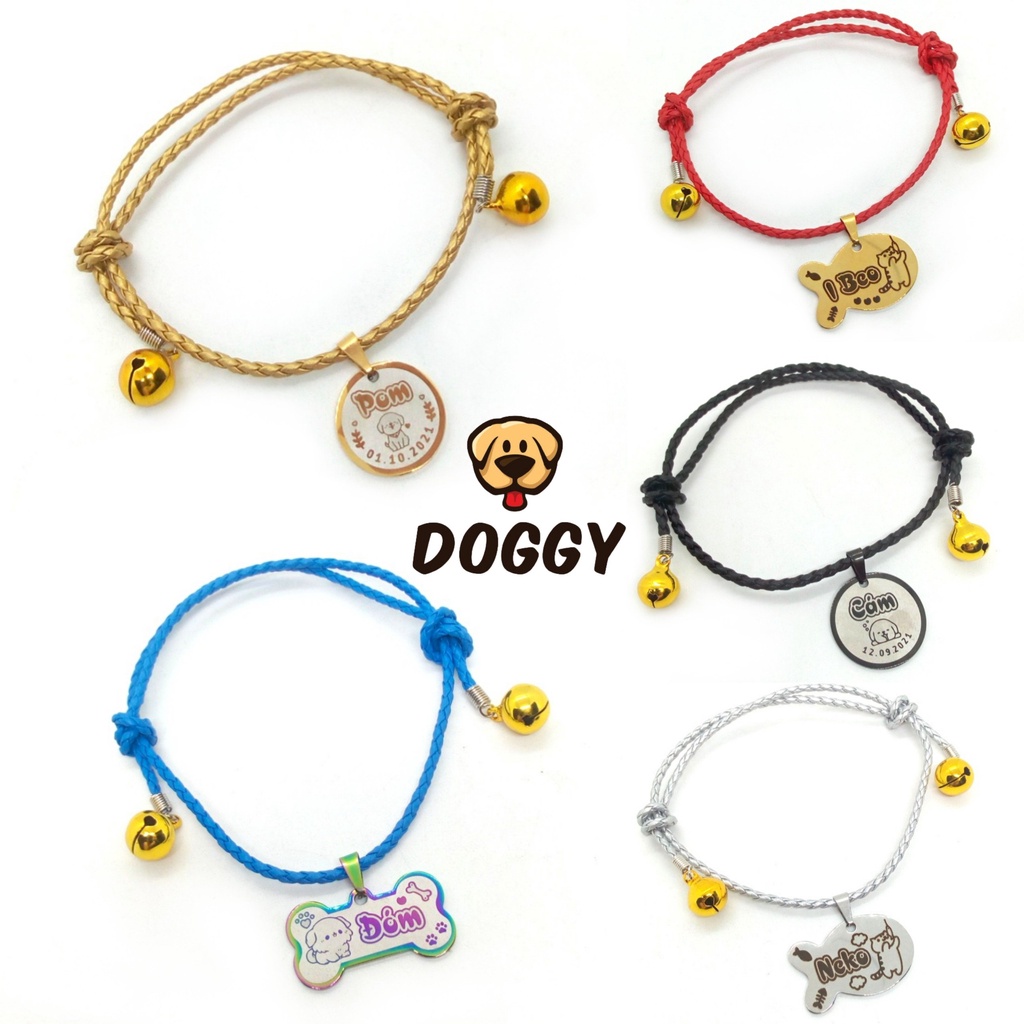 [COMBO GIÁ RẺ] Thẻ Tên Thú Cưng + Dây Đeo Cổ Chó Mèo - Giá Siêu Rẻ, Bảo Hành 1 Năm - DOGGY Shop