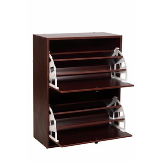 TỦ GIÀY THÔNG MINH HAI TẦNG BẰNG GỖ SMHOME (MÀU NÂU) - BẢO HÀNH 1 NĂM