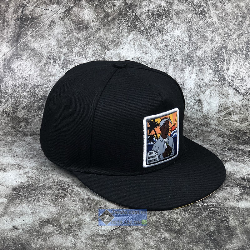 Mũ lưỡi trai Snapback màu đen phong cách cá tính cho cả nam và nữ