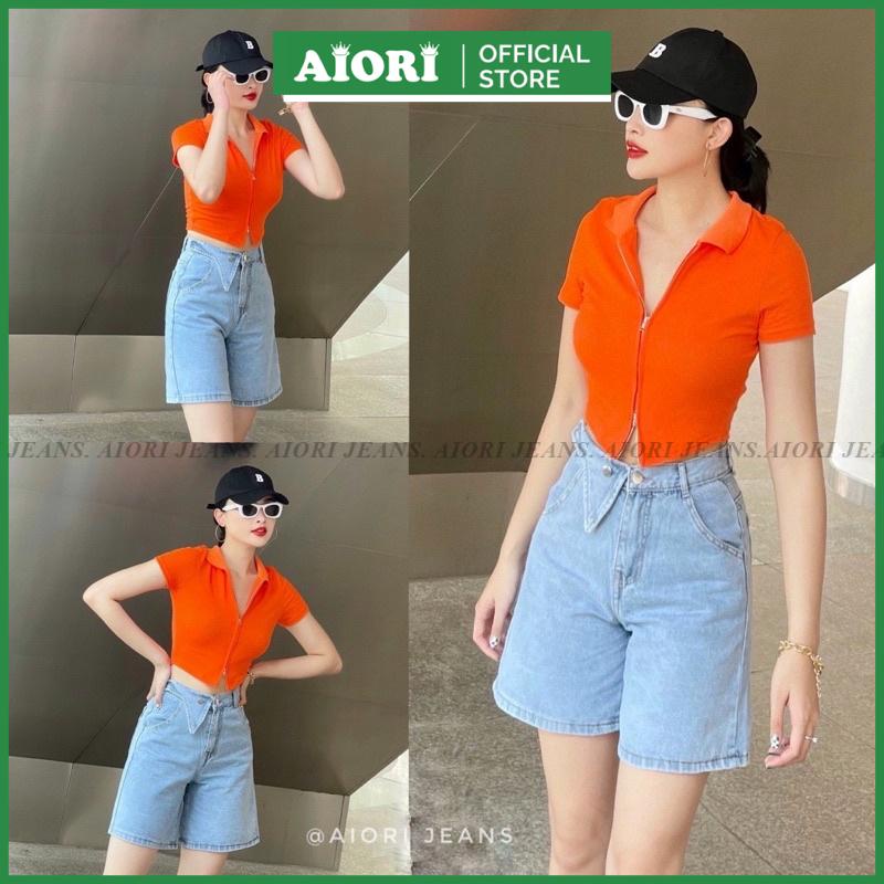 Quần Jeans Nữ Quần Ngố Lửng Ống Rộng Dáng Chữ A Lưng Cao 4 Nút Vải Cực Xịn, Chất Jeans Cotton Thoáng Mát, Mềm Mịn