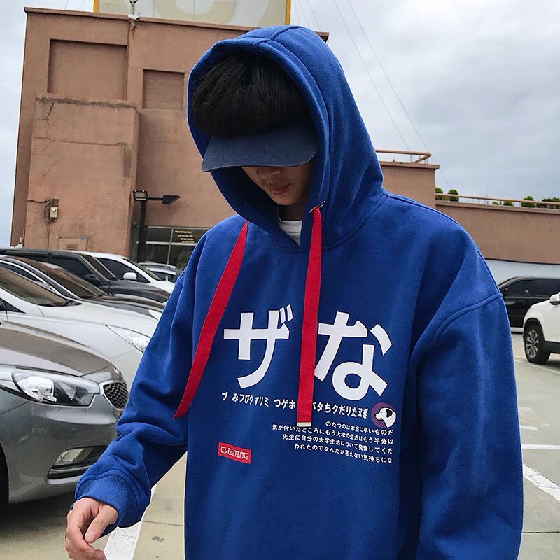 Áo hoodie nỉ unisex form rộng WIND In Chữ Hàn nam nữ phong cách ulzzang Wind | BigBuy360 - bigbuy360.vn