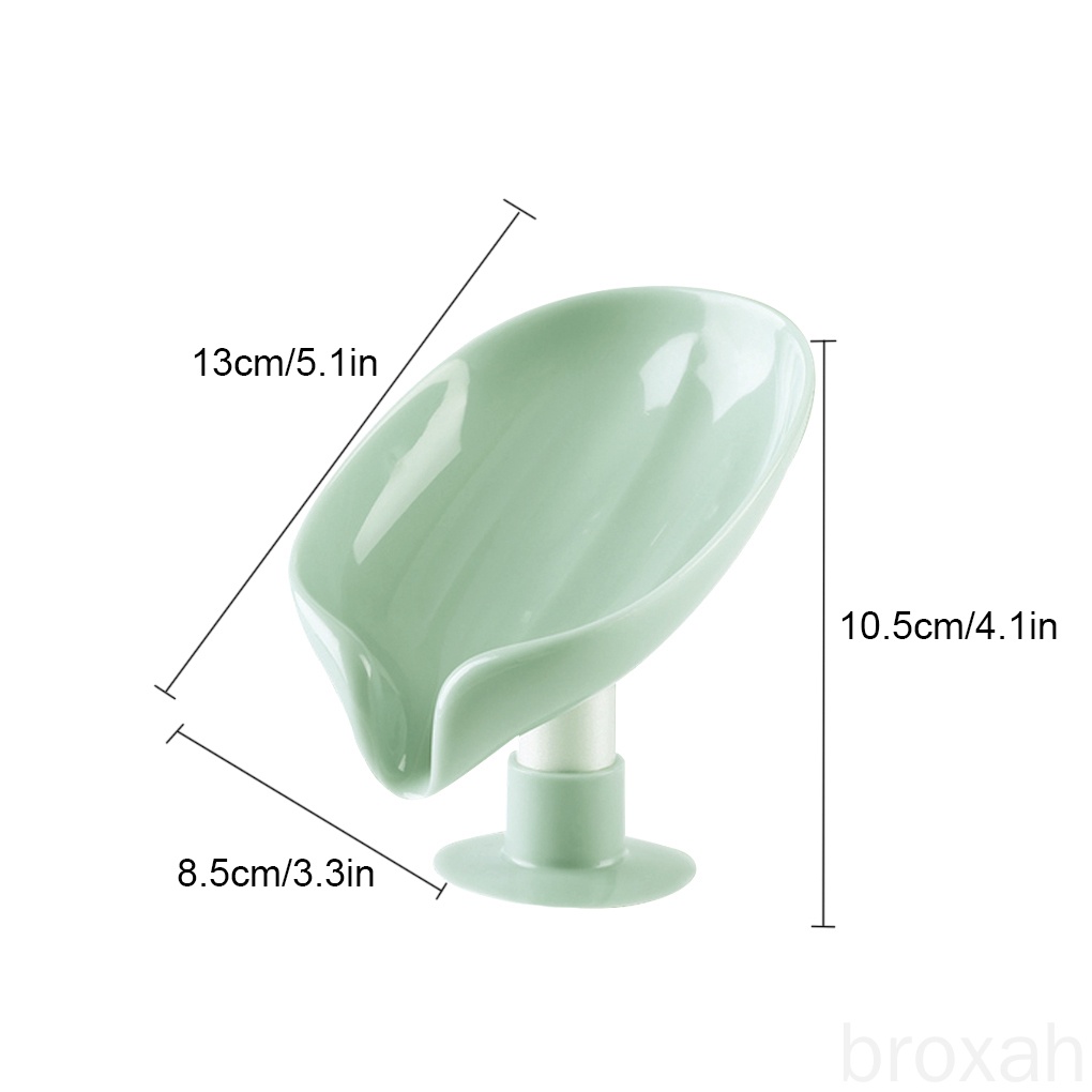 Giá đỡ miếng mút xốp/ xà phòng hình chiếc lá bằng nhựa tiện dụng cho nhà bếp/ nhà tắm