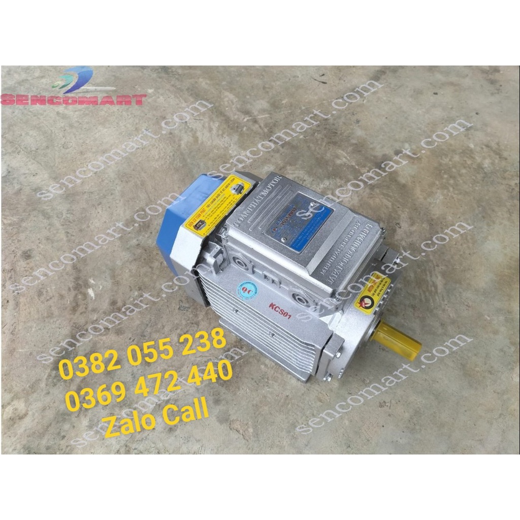 Động cơ mô tơ điện 220v Toàn Phát 1,1kw  tốc chậm 1400v/p, dây đồng, đường kính trục 24mm