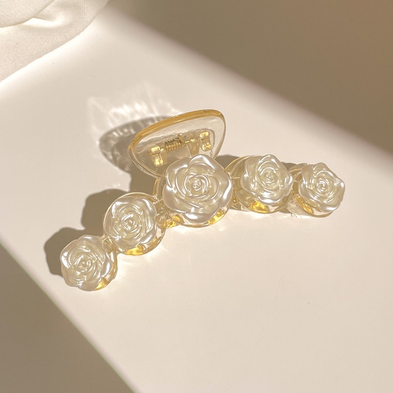 Kẹp Tóc Hình Cá Mập Đính Hoa Trà Thời Trang