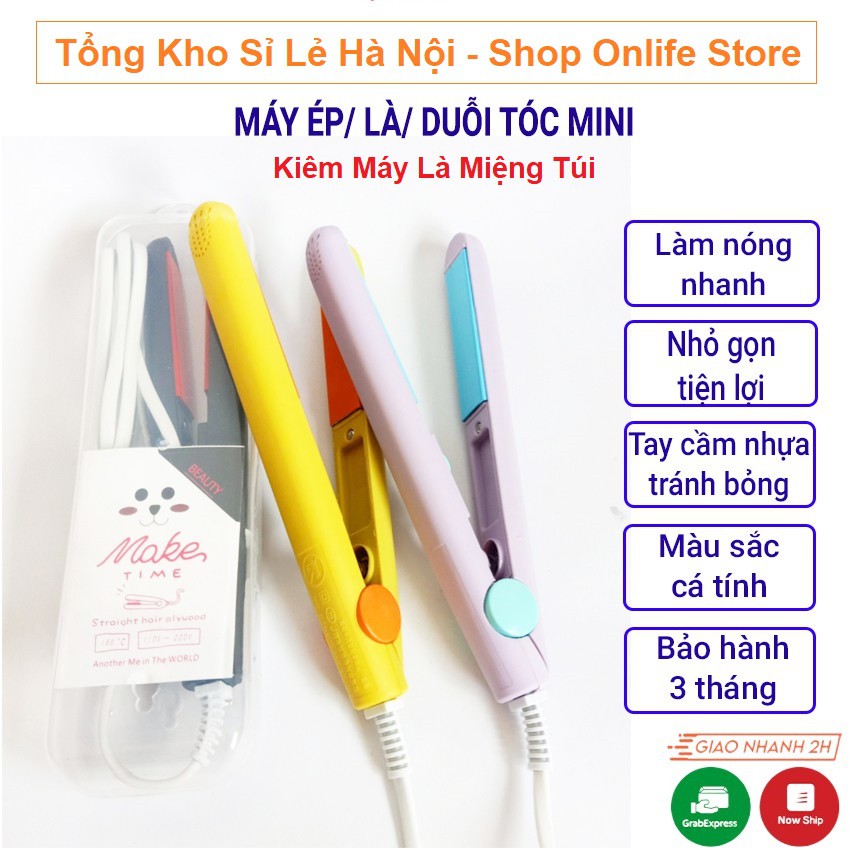 🌈Ship Ngay Hà Nội🌈Máy ép, Uốn, Duỗi, Là Tóc Mini dễ dàng bỏ túi, mang đi du lịch - kiêm Máy hàn miệng túi