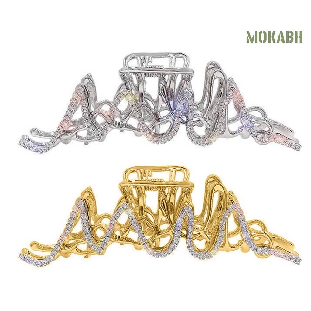 Kẹp Tóc Càng Cua Lớn Đính Đá Màu Sắc Tươi Sáng Thanh Lịch