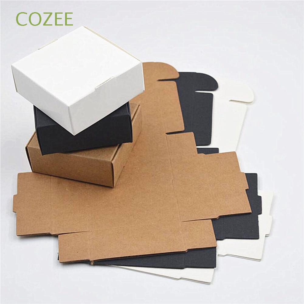 10pcs Jewelry Candy Bottom Cardboard Small Kraft Paper