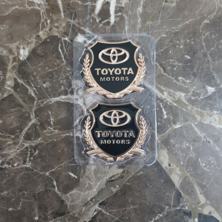 Sản Phẩm Bộ 2 logo bông lúa thương hiệu các hãng xe Motors dán xe hơi, ô tô: toyota-hyundai-ford-mazda-kia-mitsubishi-ho
