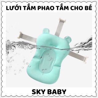 Lưới tắm cho bé phao nằm tắm cho trẻ sơ sinh xốp lưới vải chống trơn trượt đặt vào chậu tắm đỡ lưng đầu an toàn Zozon