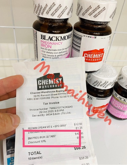 [Đủ bill+Tem Chemist] Viên Sắt Cho Bà Bầu Blackmores Pregnancy Iron không gây táo bón_30 viên | BigBuy360 - bigbuy360.vn