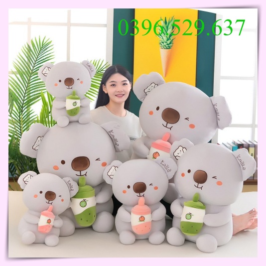 Gấu Bông Chuột Ôm Bình Sữa Koala Đáng Yêu Chất Bông Vải Mềm Mịn Qùa Tặng Sinh Nhật Cho Bé