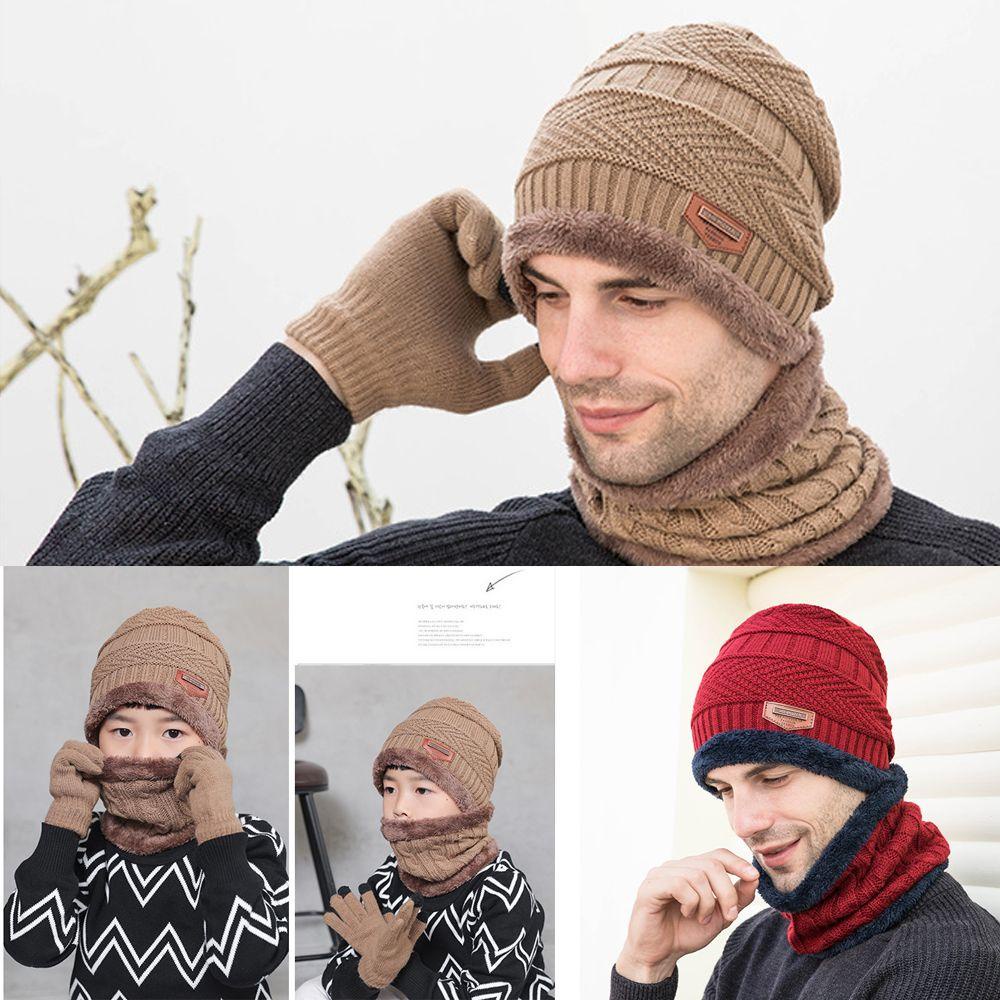 EUTUS Set Mũ + Găng Tay + Khăn Choàng + Găng Tay Giữ Ấm Mùa Đông