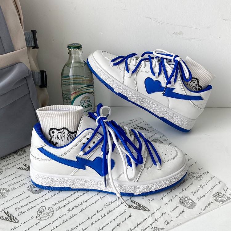 Ielgy Nữ Thiết Kế Giày Thể Thao Nền Xanh Dương Trái Tim