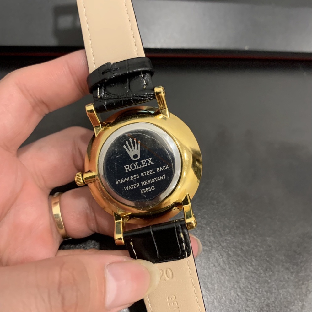[Sale Sốc] Đồng Hồ Nam RoLex R075b Mặt ĐEN Chống Xước, Chống Nước