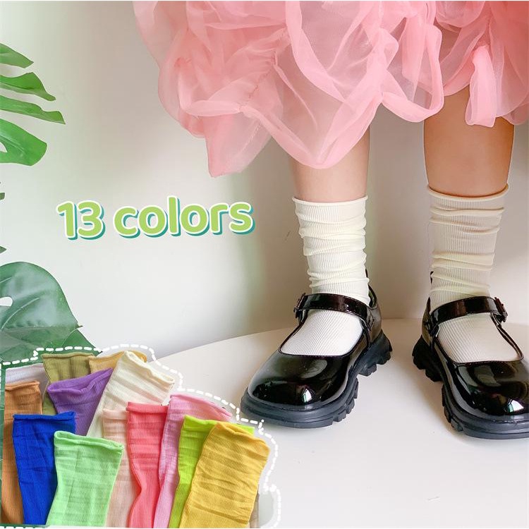 Vớ ống mùa hè mẫu mới, chất liệu lụa mát mịn cho bé gái từ 3 đến 8 tuổi | Shini Store