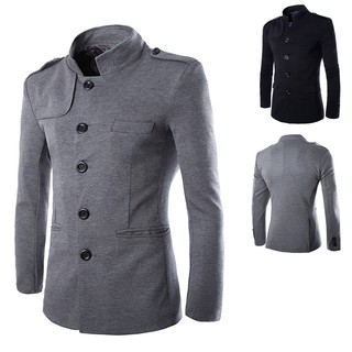 Áo Khoác Vest Cổ Đứng Thời Trang Lịch Lãm Cho Nam