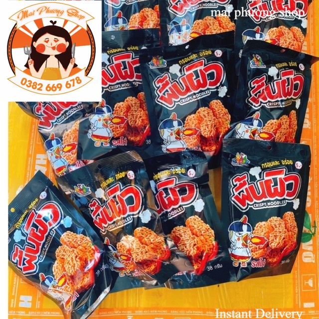 1 BỊCH 12 GÓI SNACK MỲ GÀ CAY VIÊN THÁI LAN