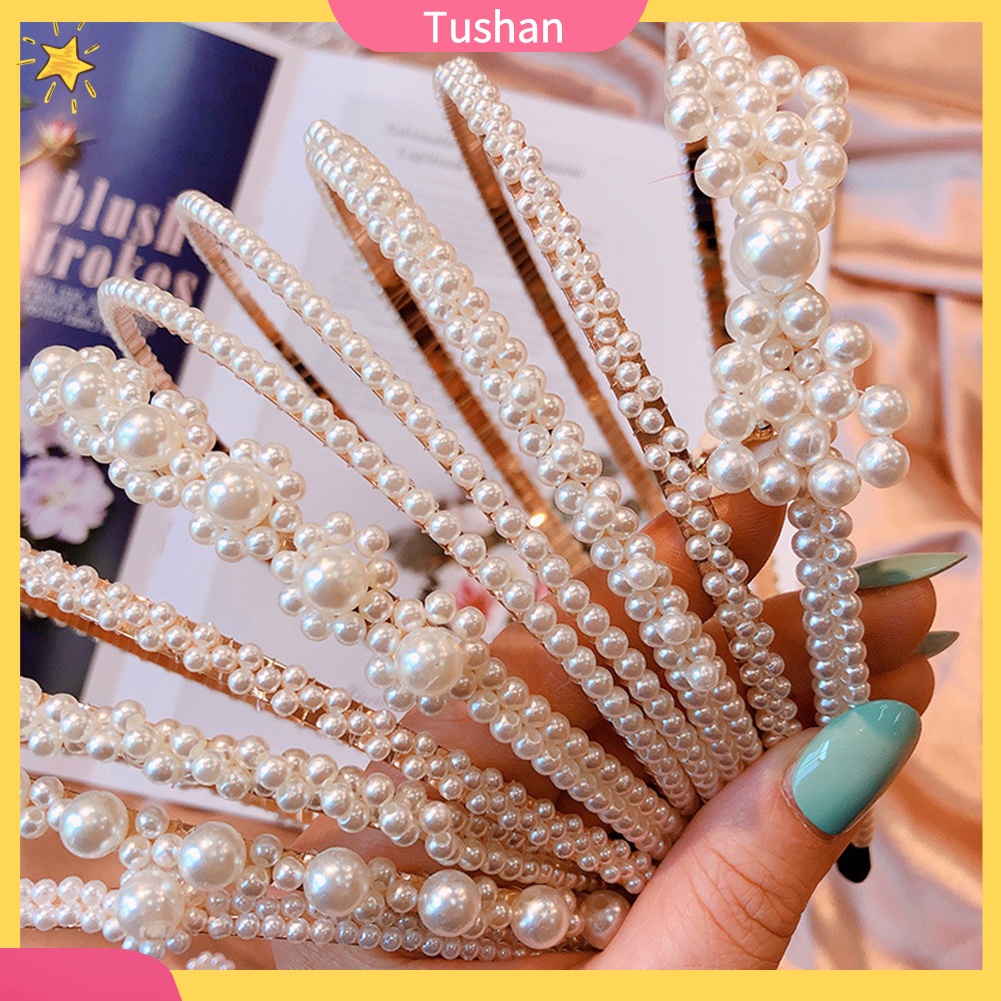 Cài tóc đính ngọc trai nhân tạo thiết kế thanh lịch thời trang cho phụ nữ