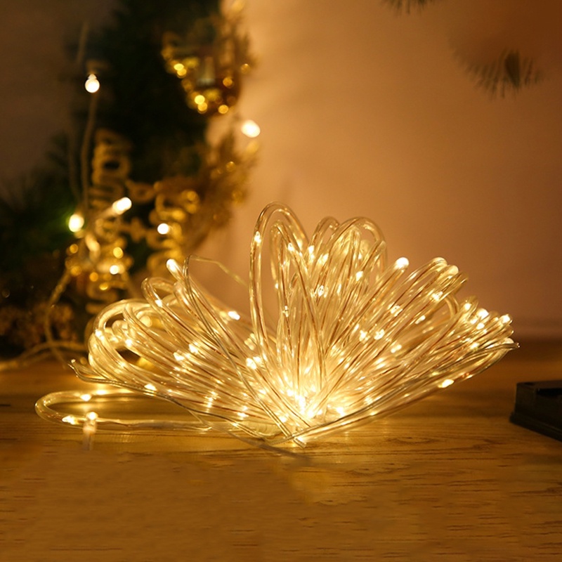 Dây đèn LED 7/10m 50/ 100 bóng màu trắng/vàng trang trí giáng sinh