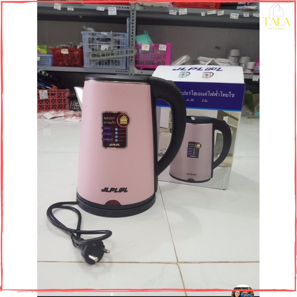 Ấm Siêu Tốc JipLai Thái Lan -  Ấm Đun Ruột Inox 304 Cao Cấp - Dung Tích 2.5L - Công Suất 1500W - Bảo Hành 6 Tháng