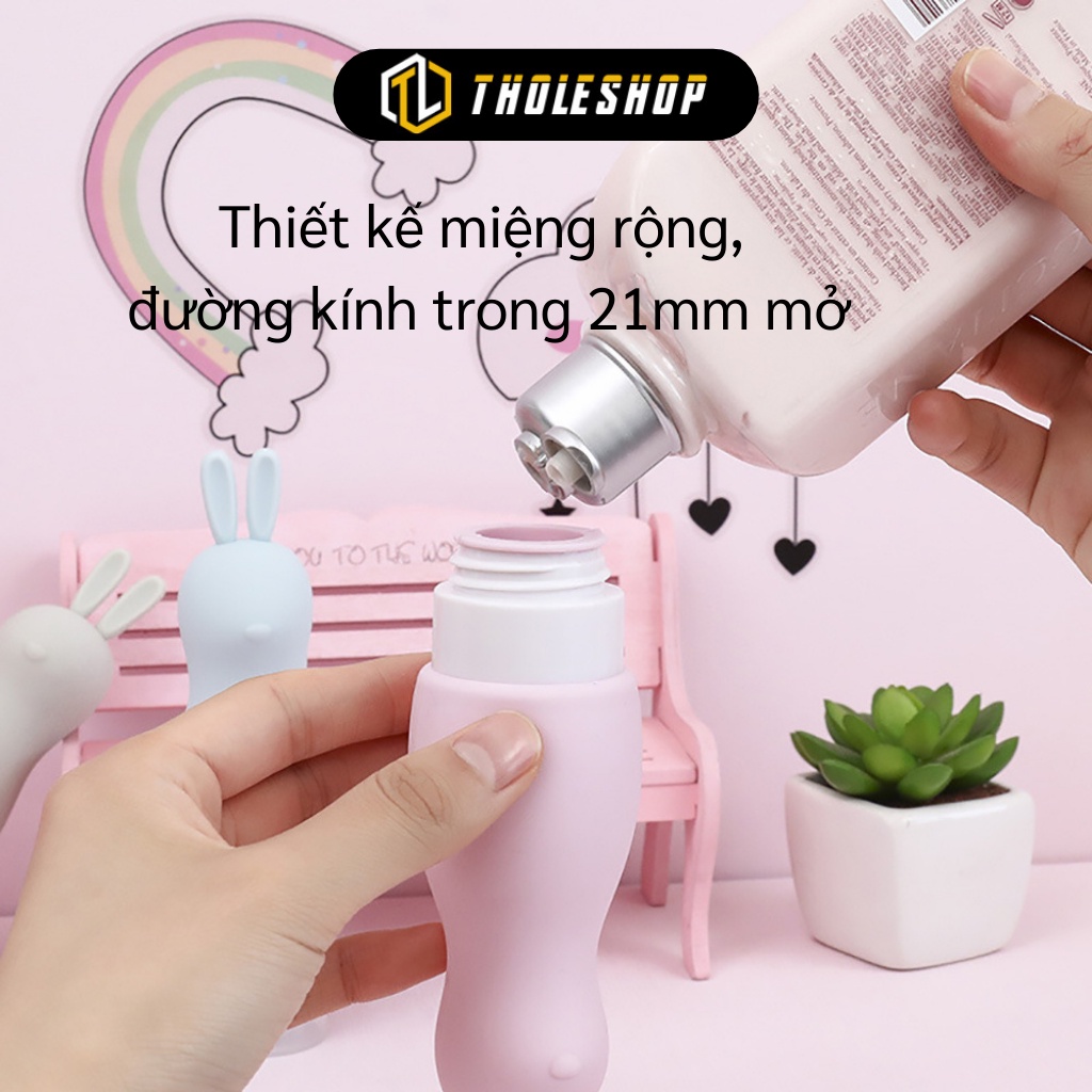 Lọ Mini Chiết Dầu Gội - Chai Chiết Mỹ Phẩm Du Lịch Silicone Hình Thỏ Và Gấu 8267