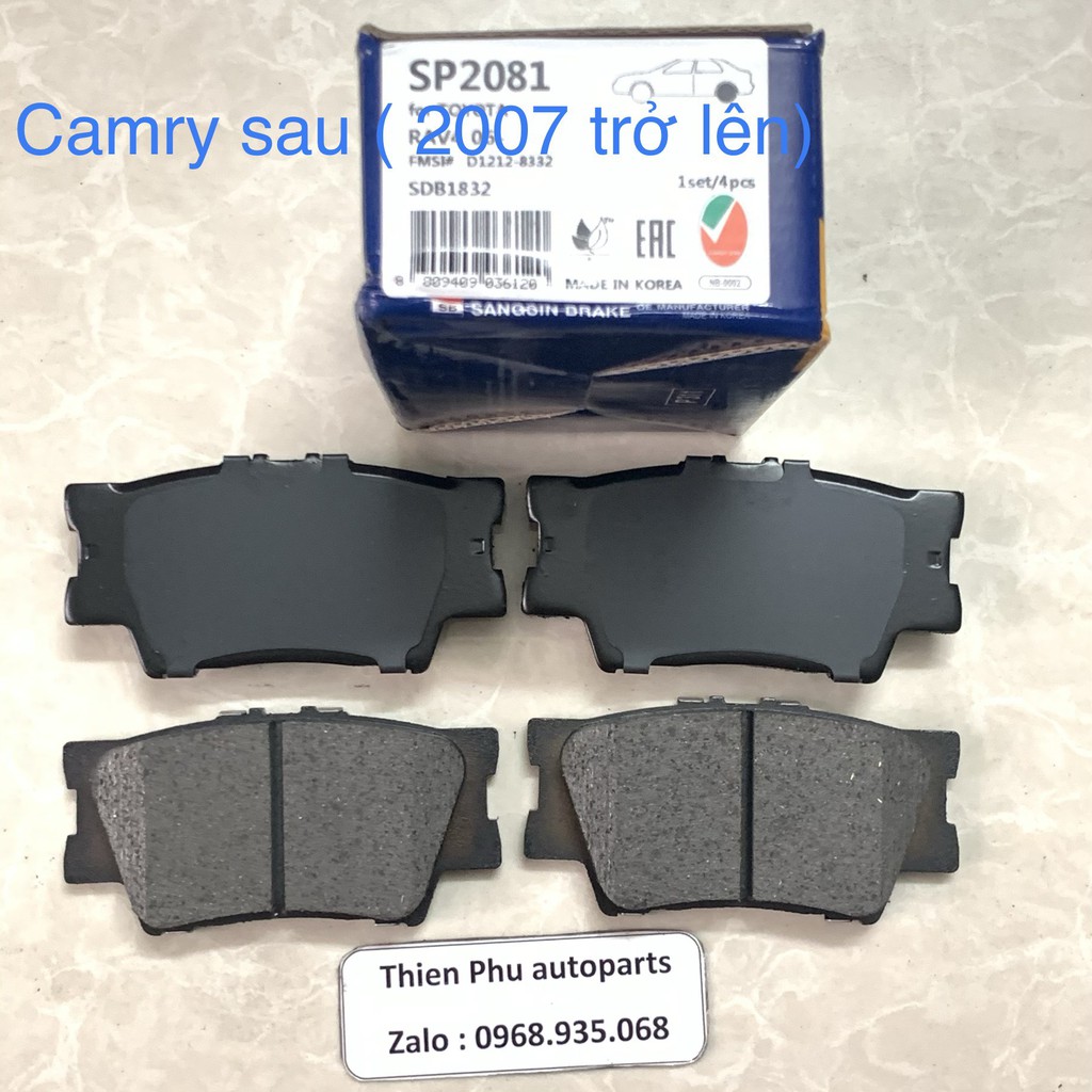 BỐ THẮNG / MÁ PHANH SAU CAMRY 2.4/3.5 (07 - ) + LEXUS ES + AVALON + RAV 4 ( 06 - ). OEM :0446602220 / 0446606060 / 04466