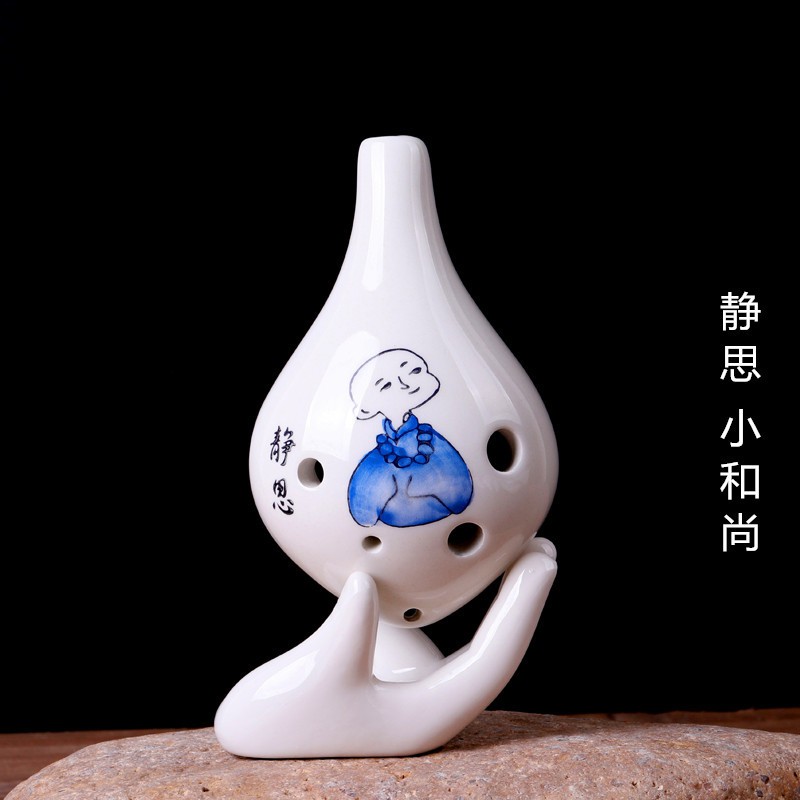 ALTO Mới Sáo Ocarina 6 Lỗ Vẽ Tay Bằng Sứ Dành Cho Người Mới Bắt Đầu