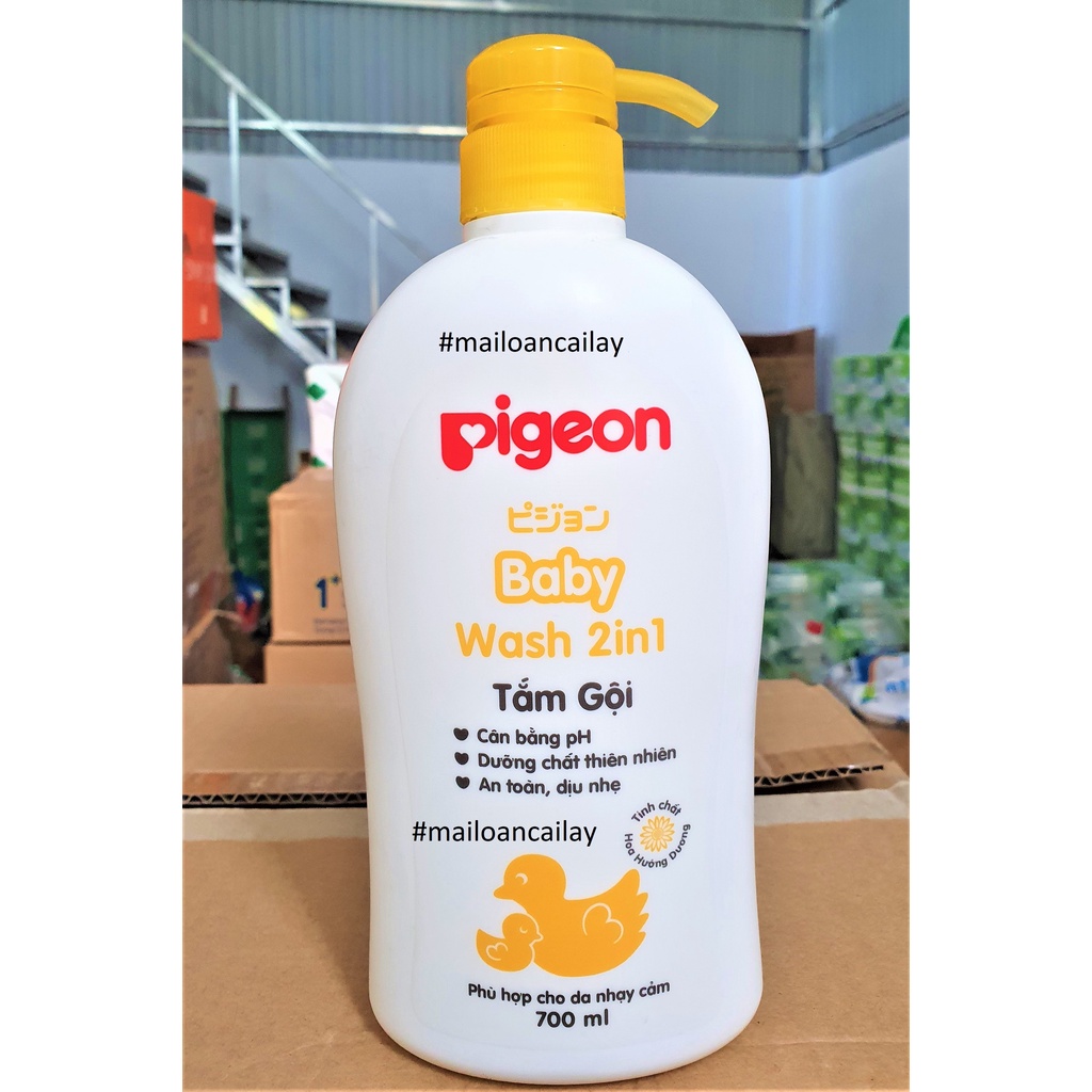 Sữa Tắm Gội Toàn Thân Cho Bé Pigeon Baby Wash 2in1 700ml (Mẫu Mới)