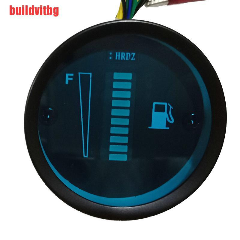 Đồng hồ đo mức nhiên liệu 8 LED 12V / 24V 52mm thông dụng cho xe máy và xe hơi