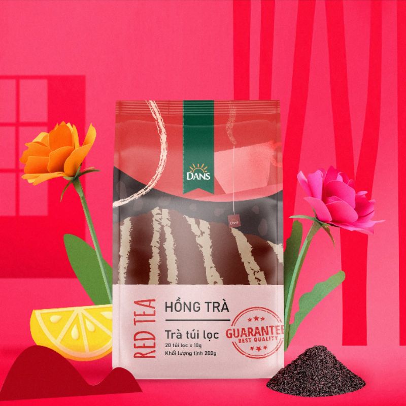 Hồng trà túi lọc 200g hiệu Dans
